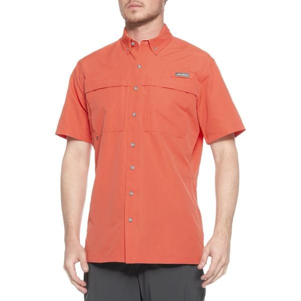 エディー バウアー メンズ トップス Tシャツ トール Eddie Bauer Tall Ripstop Guide Shirt UPF 50 Short Sleeve Tangrne