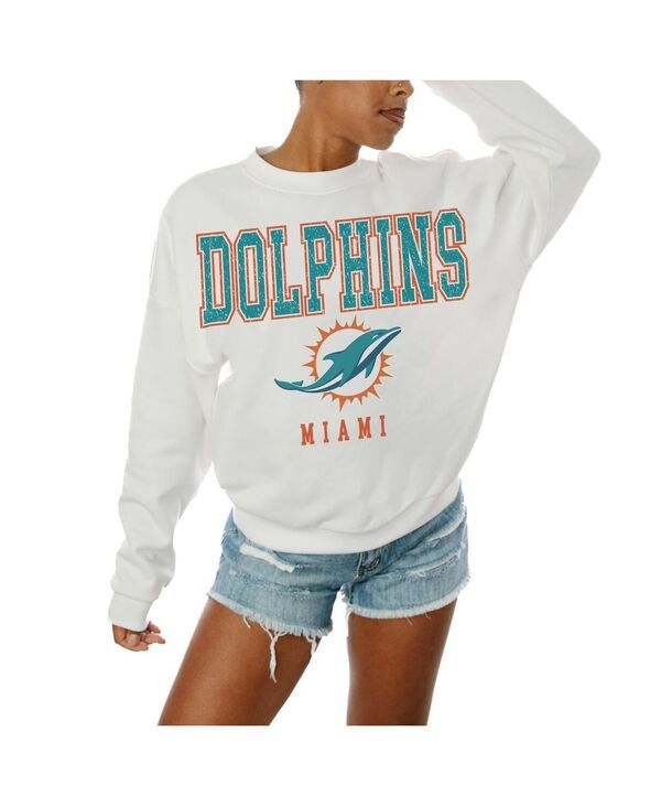 ゲームデイ・クチュール レディース アウター パーカー・スウェット クルーネック シャツ Gameday Couture Womens White Miami Dolphinsunday Drives