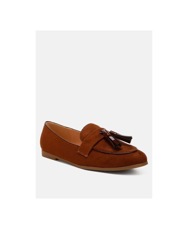 ラグアンドコー レディース シューズ スリッポン・ローファー スエード Rag Co Rag and Co Womens Folklore Micro Suede Tassel s Loafers B