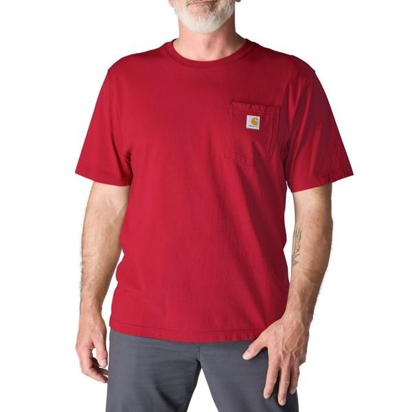 カーハート メンズ トップス Tシャツ トール Carhartt K87 Big and Tall Iconic Pocket Loose Fit HeavyweightShirt Short Sle