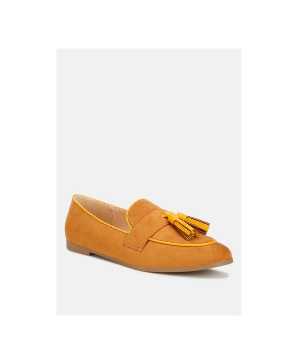 ラグアンドコー レディース シューズ パンプスエード ローファー Rag Co Rag and Co Womens Folklore Micro Suede Tassel s Loafers Beig