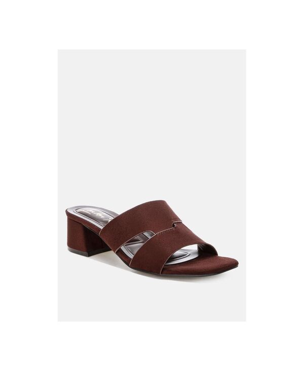 ロンドンラグ レディース シューズ サンダル ヒール London Rag Womens Aneka Block Heel Slip Ons Brown polyurethane ブラウン