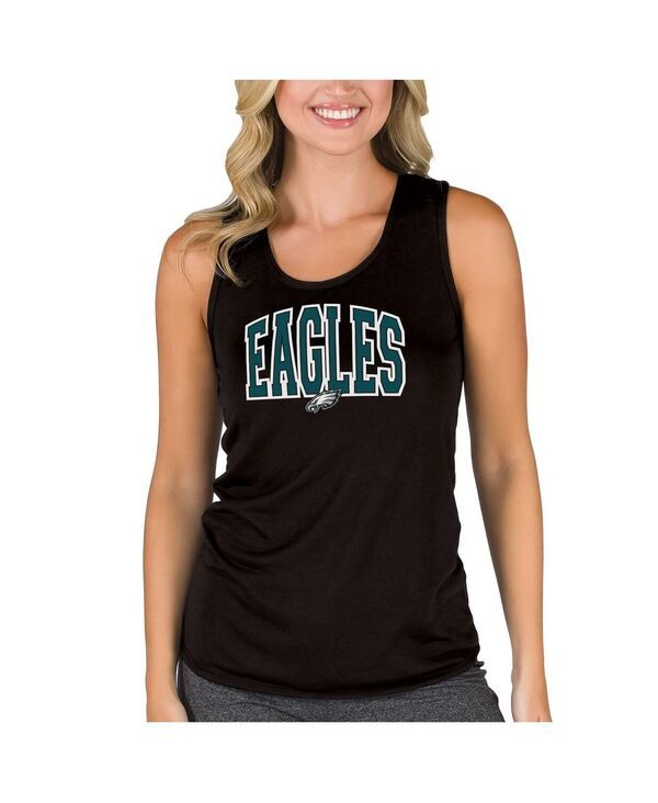 コンセプツ スポーツ レディース トップス タンクトップ Conceptsport Womens Black Philadelphia Eagles Marathon Racer Back Tank
