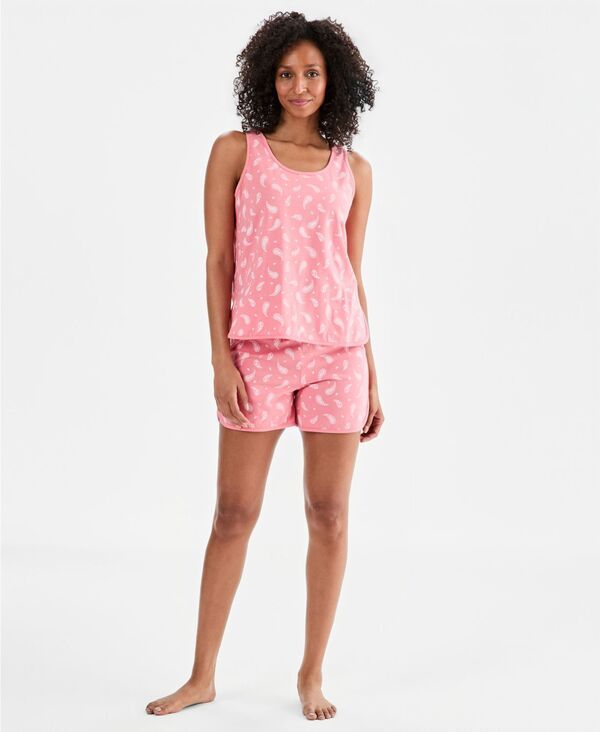 チャータークラブ レディース アンダーウェア ナイトウェア コットン Charter Club Womens Cotton Tank Short Pajama Set Paisley Toss