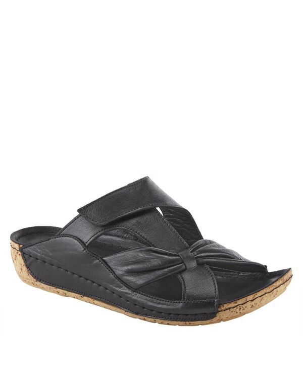 スプリングステップ レディース シューズ サンダル レザー Spring Step Womenstyle Gretta Leather Slide Sandal Black ブラック