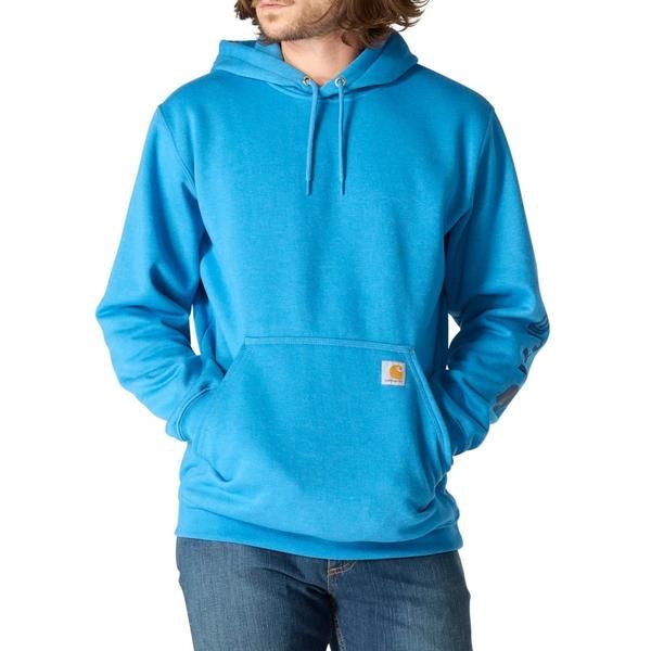 カーハート メンズ トップス シャツ ロゴ パーカー グラフィック Carhartt K288 Loose Fit Midweight Logo Graphic Hoodie Horizon Blue