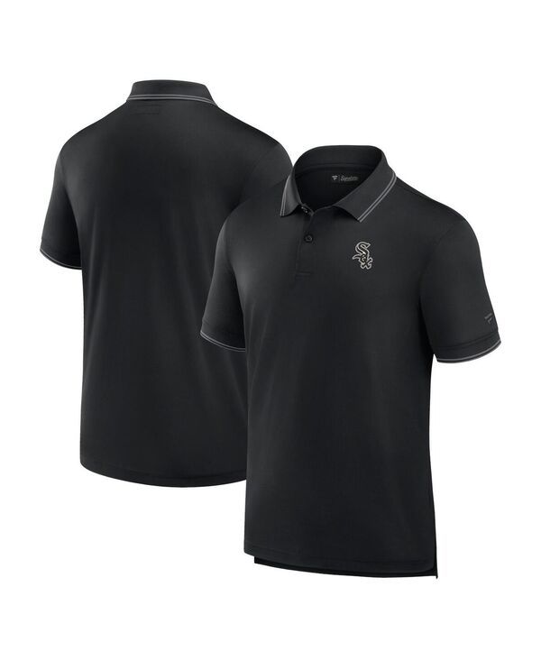 ファナティクス シグネチャー メンズ トップス ポロシャツ Fanaticsignature Mens Black Chicago White Sox Pique Polo Shirt Black ブ