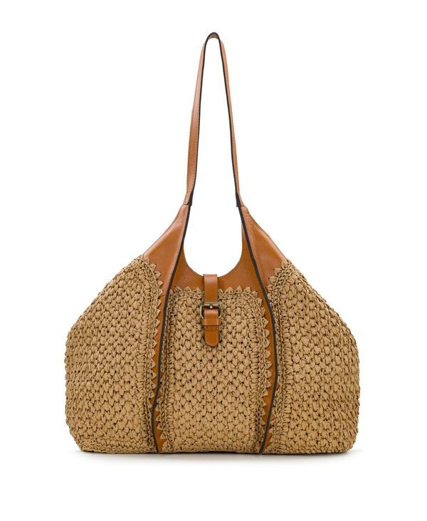 パトリシアナシュ レディース バッグ Patricia Nash Santorini Medium Woven Straw Satchel Handbag NaturalLightan タン
