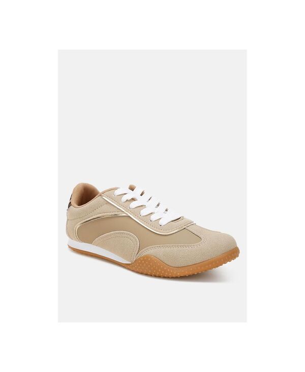 ロンドンラグ レディース シューズ スニーカー レース London Rag Womens Zuccia Comfortable LaceUp Sneakers Beige faux leather