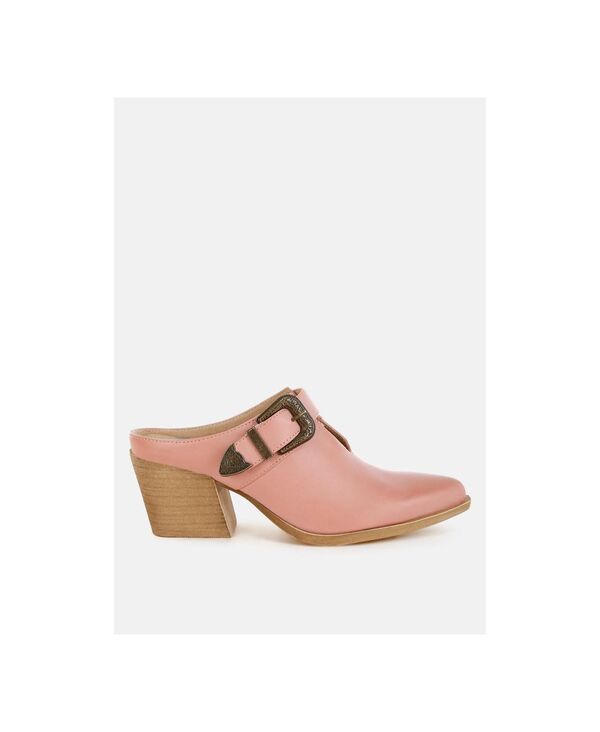 ラグアンドコー レディース シューズ サンダル Rag Co Holler Carved Buckle Statement Mules Pink ピンク
