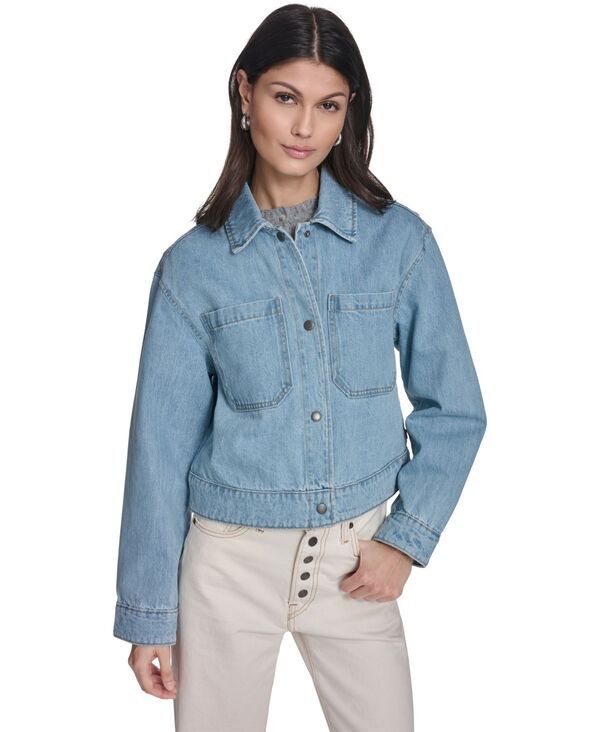 リーバイス レディース アウター ジャケット・ブルゾン ダウン Levis Womens Laydown Collar ButtonFront Jacket Light Wash Denim デニム