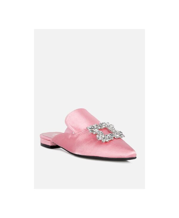 
2000
ラグアンドコー レディース シューズ サンダル Rag Co PERRINE Womens Diamante Brooch Slip On Mules Lightpastel pink ピンク