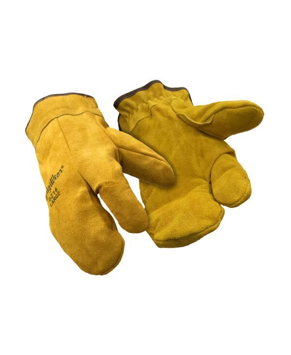 リフリジウェア メンズ アクセサリー 手袋 レザー RefrigiWear Mens ThreeFinger Leather Mitt Gold ゴールド