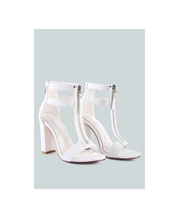 ロンドンラグ レディース シューズ サンダル ヒール London Rag Womens Felicity Zip Up Block Heel Sandals Light beige ベージュ