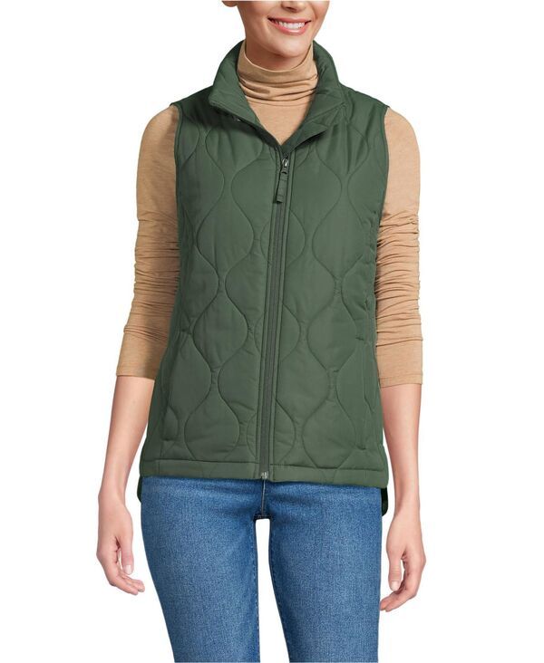 ランズエンド レディース アウター ジャケット・ブルゾン キルティング トール ベスト Lands End Womens Tall FeatherFree Onion Quilted Insulate