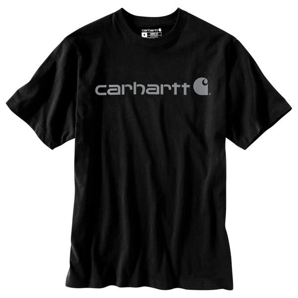 カーハート メンズ トップス シャツ ロゴ グラフィック Carhartt K195 Loose Fit Heavyweight Logo Graphic TShirt Short Sleeve Bl