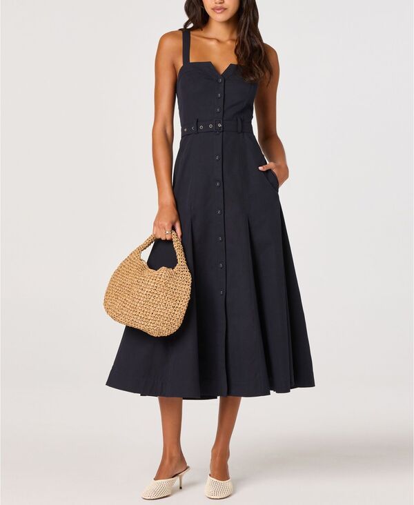 アストール レディース トップス ワンピース ASTR the Label Womens Mckinley Sweetheart Neck Dress Navy ネイビー