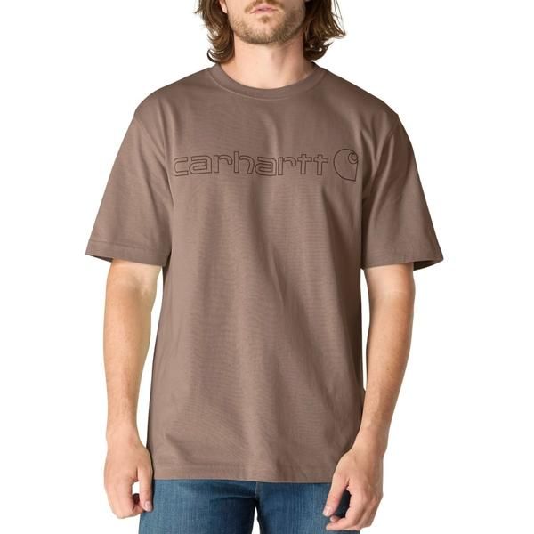 カーハート メンズ トップス シャツ ロゴ グラフィック Carhartt K195 Loose Fit Heavyweight Logo Graphic TShirt Short Sleeve So