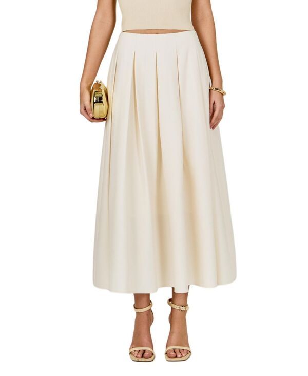 エンドレスローズ レディース ボトムスカート プリーツ endless rose Womens Long Pleated Skirt Ivory アイボリー
