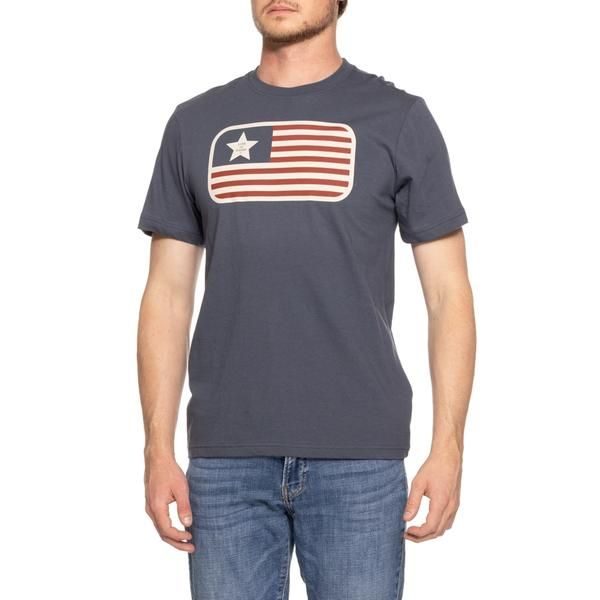 ライフイズグッド メンズ トップス シャツ Life is Good One Star Flag Americana TShirt Short Sleeve Darkest Blue ブルー