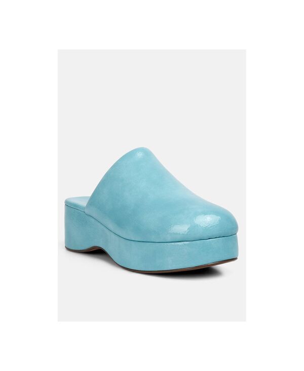 ロンドンラグ レディース シューズ サンダル プラットフォーム London Rag Womens Olori Solid Platform Slip On Mules Blue ブルー