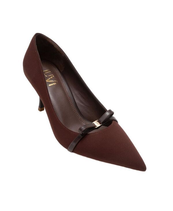 プロローグシューズ レディース パンプス Prologue Shoes Womens Annie Bow Pointed Toe Pump Brown ブラウン