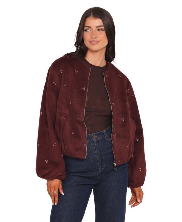 Petal and Pup レディース アウター コート クロップド Petal and Pup Womens Marla Cropped Bomber Cherry