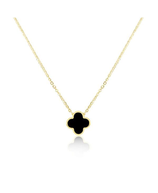ザ・ラブリー レディース アクセサリー ネックレス・チョーカー・ペンダントトップ レース The Lovery Small Onyx Single Clover Necklace 14K Yellow