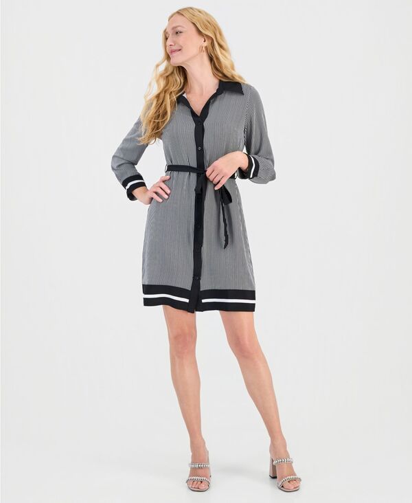 ロビー・ビー レディース トップス ワンピース ミニ Robbie Bee Womens Belted Mini Dress Black Ivory アイボリー 13,075円