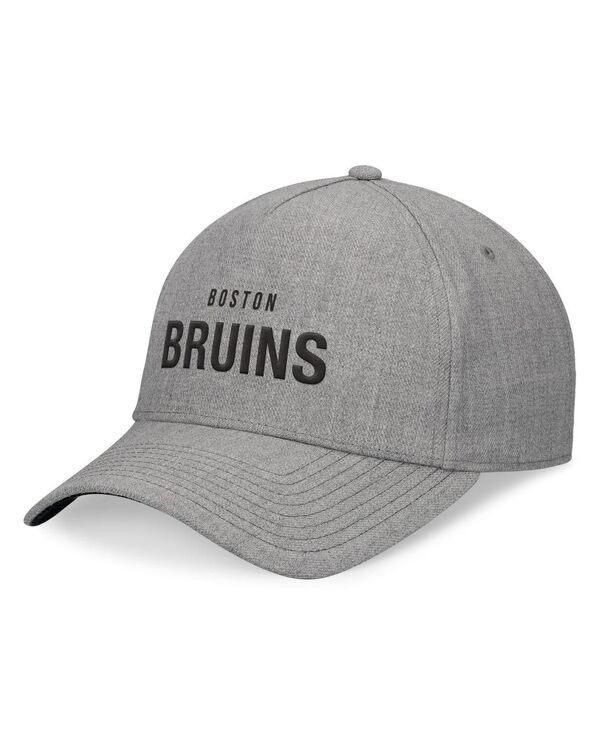 ファナティクス シグネチャー メンズ アクセサリー 帽子 レザー Fanaticsignature Mens Heather Gray Boston Bruins Elements AFrame Le