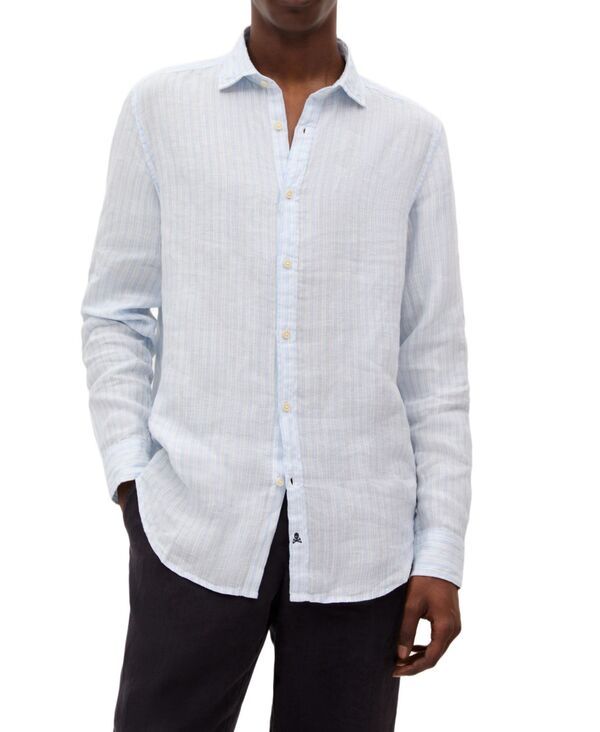 スカルパーズ メンズ トップス Tシャツ リネン Scalpers Mens New Fancy Linen Shirt Sky blue stripes スカイブルー 26,496円