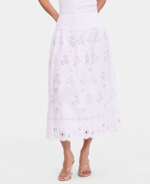 アイエヌシー インターナショナル コンセプト レディース ボトムスカート ミディ INC International Concepts Womens Crystal Embellished Eyele