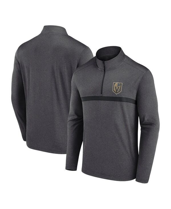 ロゴアスレチック メンズ トップス シャツ Logo Athletic Mens Heather Charcoal Vegas Golden Knights HeadtoHead Raglan Qua