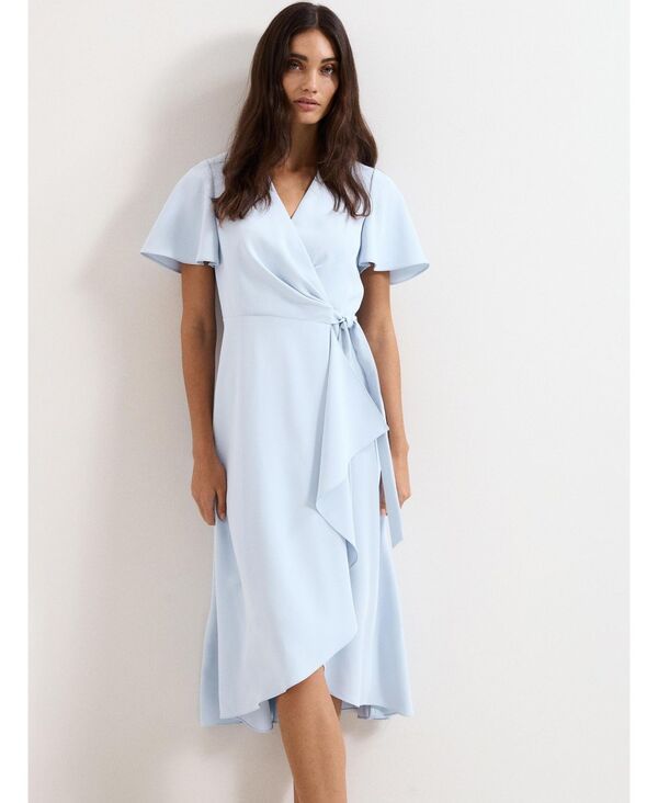 フェイズ・エイト レディース トップス ワンピース ミディ Phaseight Womens Julissa Wrap Midi Dress Pale blue ブルー