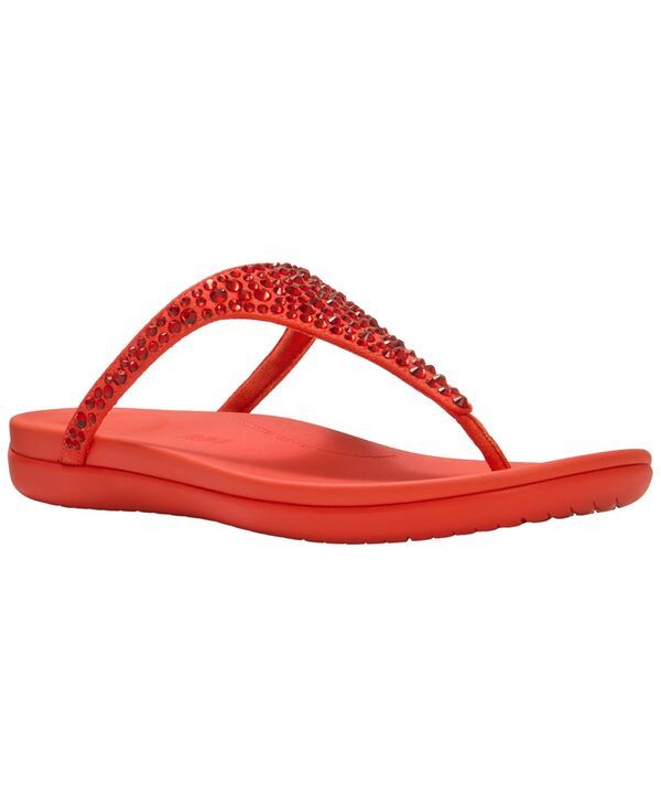 フィットフロップ レディース シューズ サンダル FitFlop Womensolay MixedCrystal Wedge Sandals Cherry Tomato