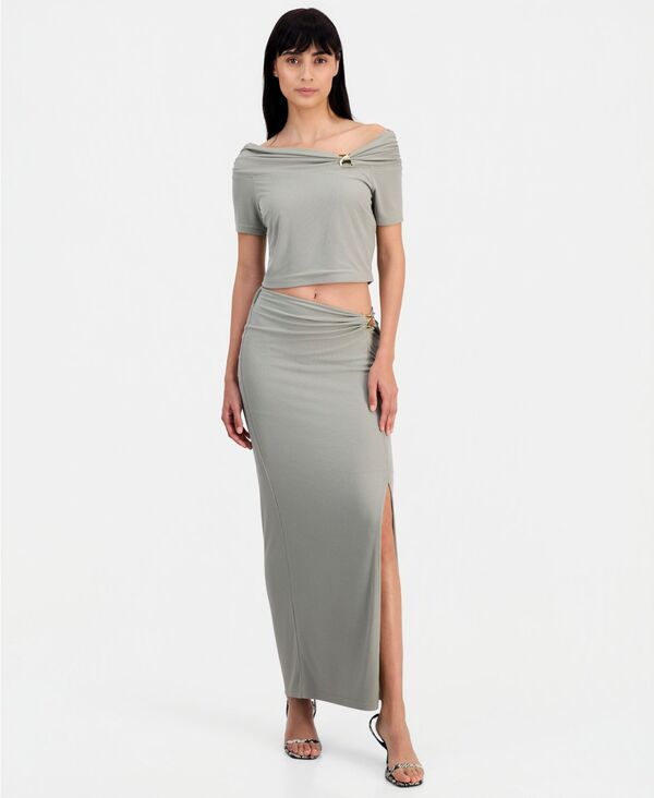 ゲス レディース ボトムスカート ミディ GUESS Womens Brigitte Midi Skirt SAGE LEAF セージ