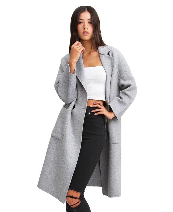 ベルアンドブルーム レディース アウター ジャケット・ブルゾン ウール コート Belle Bloom Womens Publisher Double Breasted Wool Blend Coat