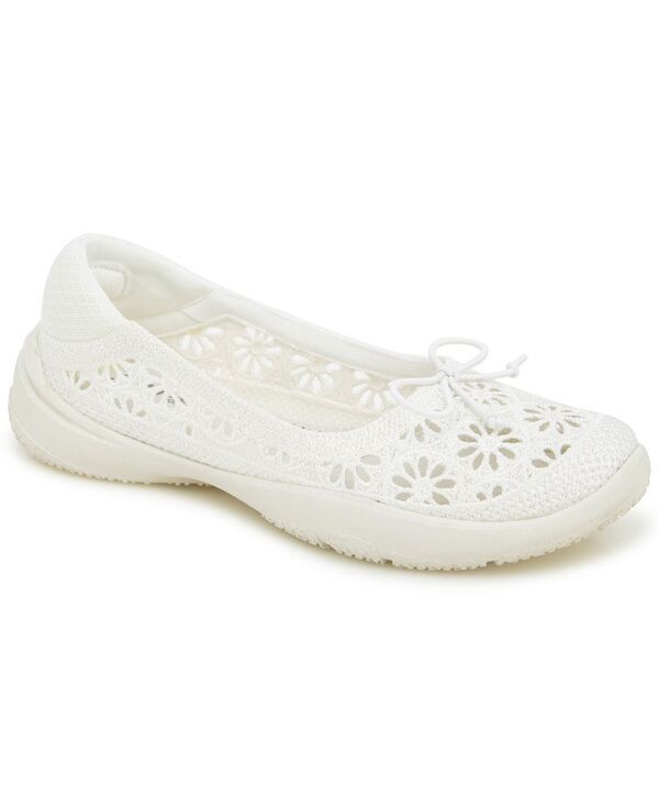 ジャイビーユー レディース シューズ パンプス JBU Womens Florence Casual Slip On Flats White ホワイト