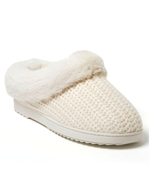 ディアフォームズ レディース シューズ サンダル ニット Dearfoams Womens Hannah Knit Clog House Shoe Slipper Cream クリーム