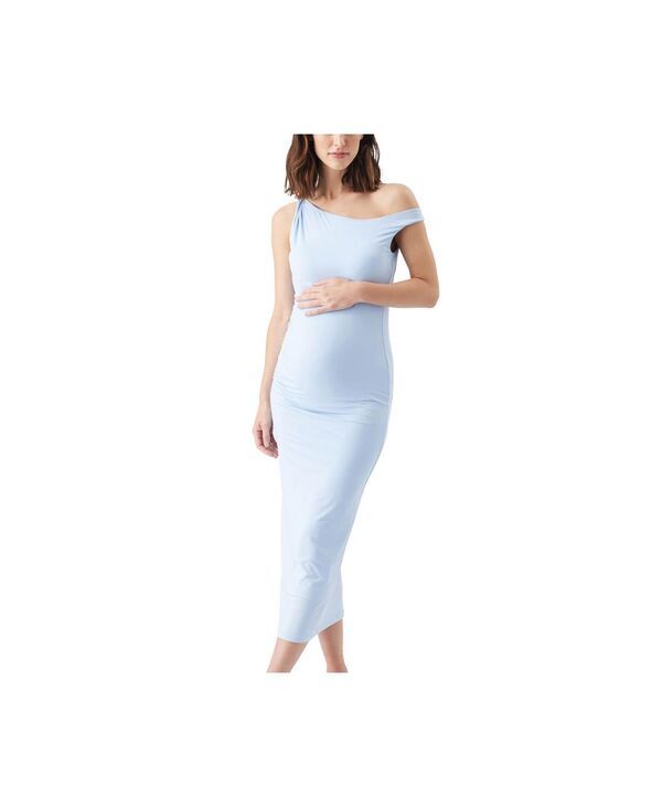 ライプマタニティ レディース トップス ワンピース ニット Ripe Maternity Luxe Knit Off Shoulder Dress Baby blue ブルー