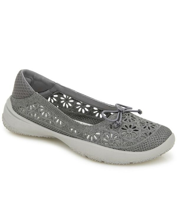 ジャイビーユー レディース シューズ パンプス JBU Womens Florence Casual Slip On Flats Charcoal チャコール