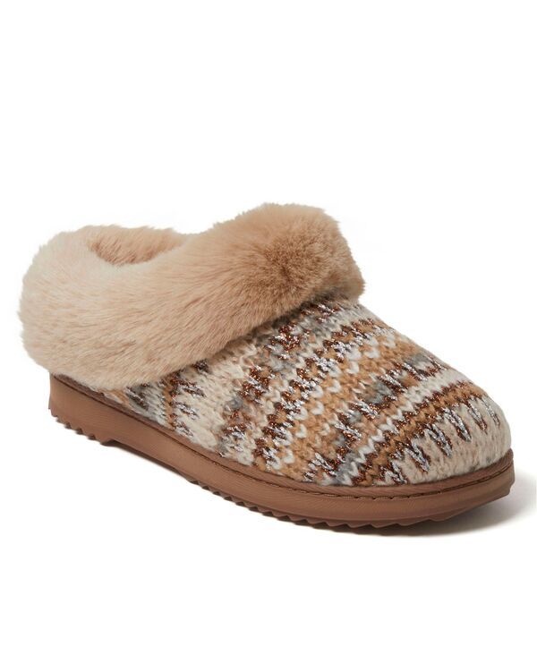 ディアフォームズ レディース シューズ サンダル ニット Dearfoams Womens Hannah Knit Clog House Shoe Slipper Latte
