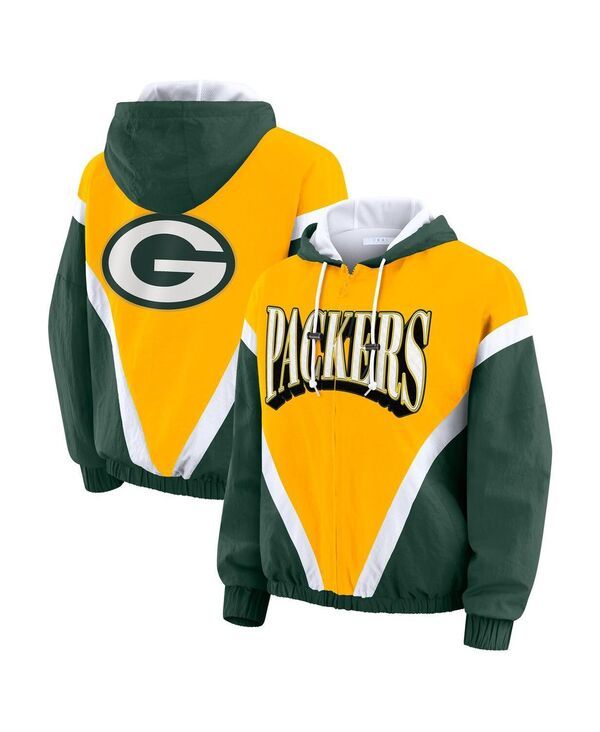 ウェア バイ エリン アンドルーズ レディース アウター ジャケット・ブルゾン プラスサイズ パーカー WEAR by Erin Andrews Womens GoldGreen Bay Packer