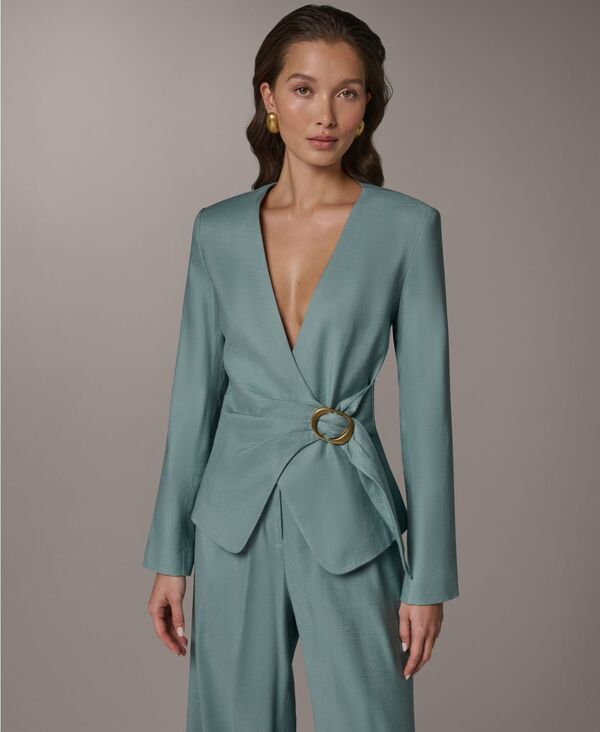 ダナ キャラン ニューヨーク レディース アウター ジャケット・ブルゾン Vネック Donna Karanew York Womens VNeck Jacket Waterlily