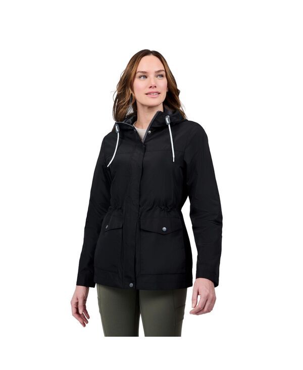 フリー カントリー レディース アウター ジャケット・ブルゾン Free Country Womens Rain Away Anorak Rain Jacket Black ブラック
