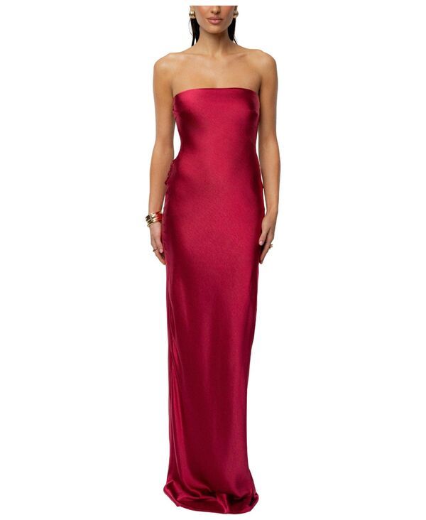 ジェイラックスレーベル レディース トップス ワンピース サテン マキシ JLUXLABEL Womens Regal Rising Satin Maxi Dress Red レッド