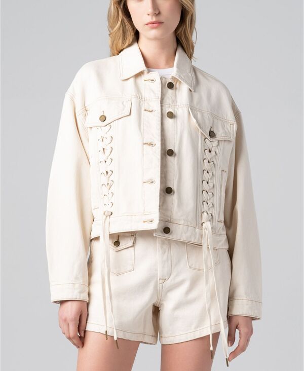 ブランクニューヨーク レディース アウター ジャケット・ブルゾン BLANK NYC Womens Collar ButtonFront Jacket Cream Tarte クリーム
