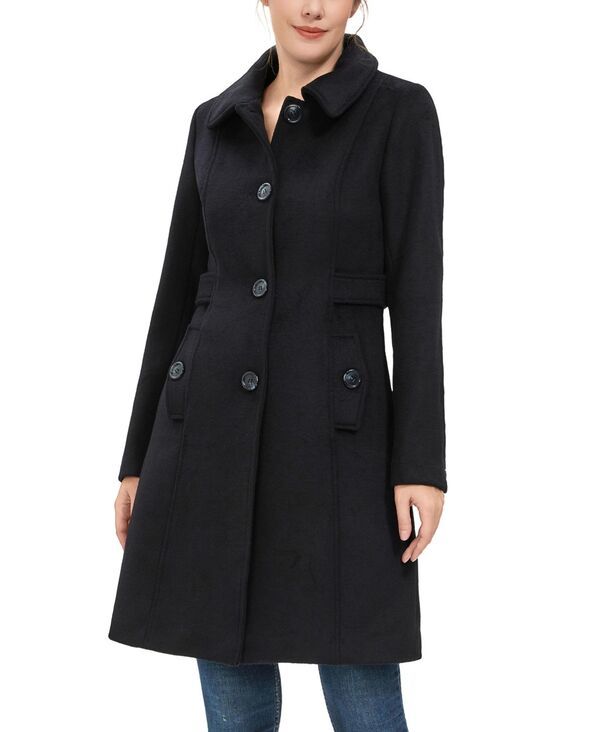 キミアンドカイ レディース アウター ジャケット・ブルゾン ウール コート kimi kai Womens Arina Wool Blend Walking Coat Black ブラック