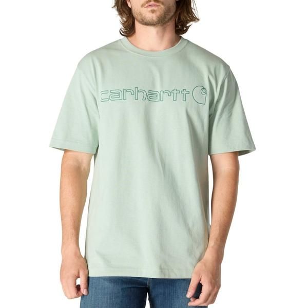 カーハート メンズ トップス シャツ ロゴ グラフィック Carhartt K195 Loose Fit Heavyweight Logo Graphic TShirt Short Sleeve Se