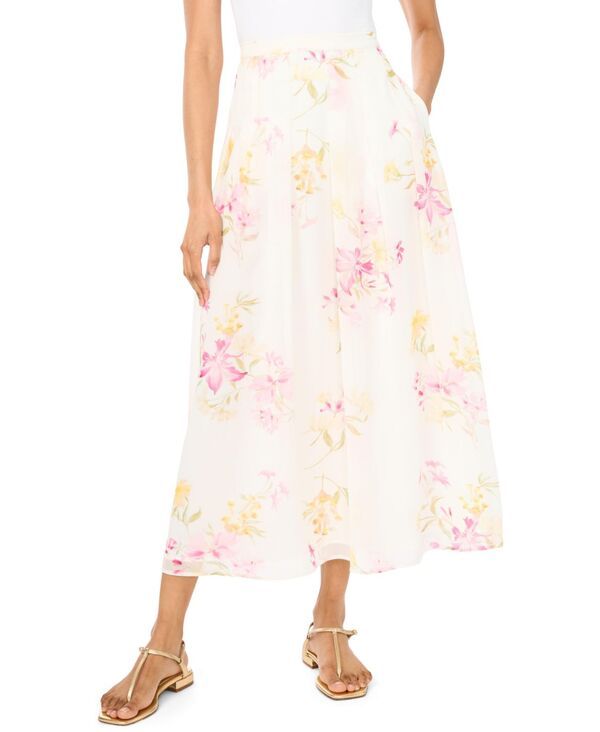 ヴィンスカムート レディース ボトムスカート ティアード シャーリング Vince Camuto Womens Tie red SmockedWaist Skirt Ultra White ホワイト